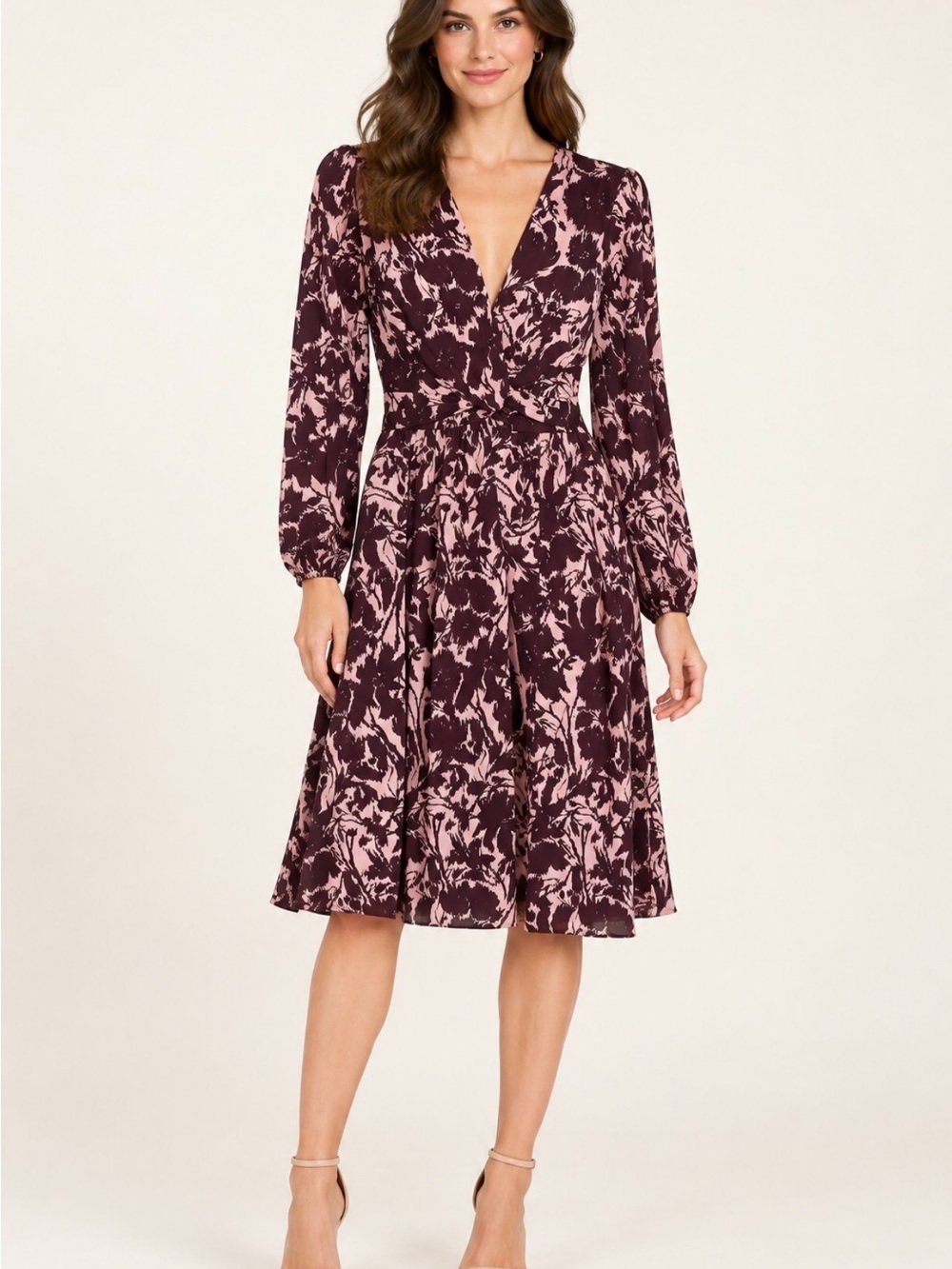 NWT Derek Lam 10 Crosby Valerie Mauve Fleur Dress Size 2